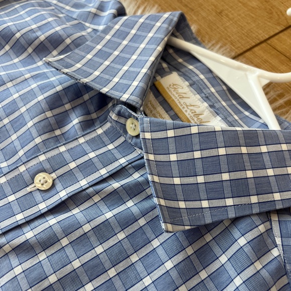 Roundtree & Yorke Other - Roundtree & Yorke Gold Label Men’s Dress Shirt Blue Plaid 16.5 34 Non-Iron